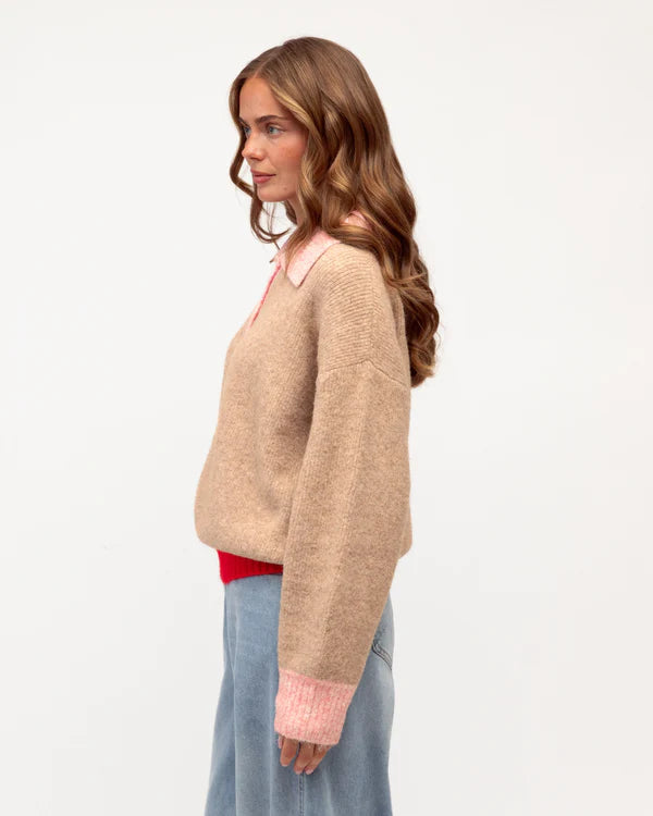 Contrast Trim Sweater
