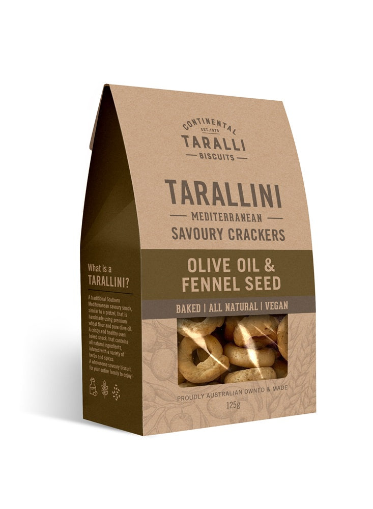 Olive Oil & Fennel Seed Savoury Crackers