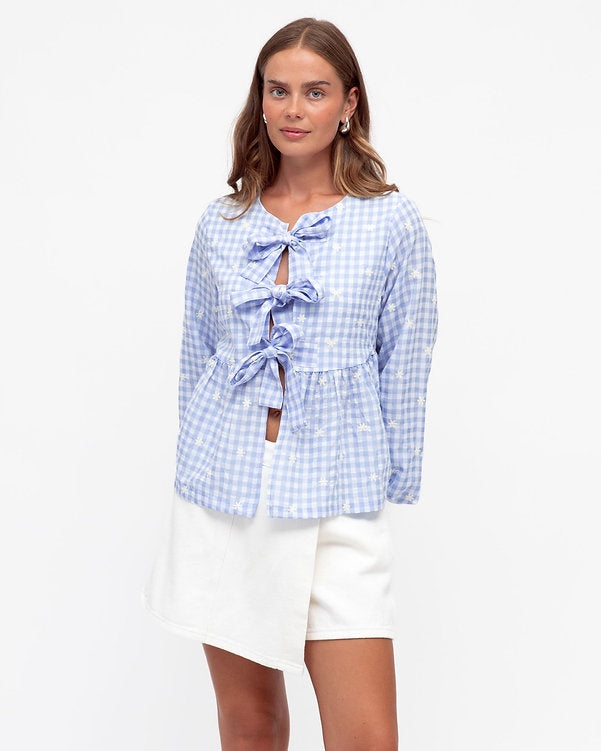 Daisy Tie Front Blouse