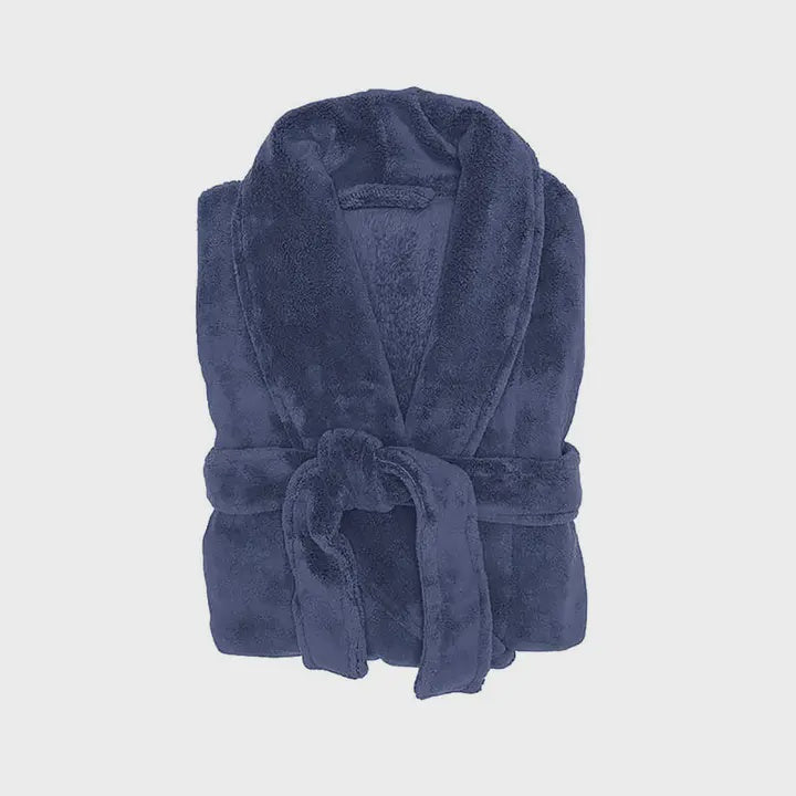 Microplush Bath Robe - Denim