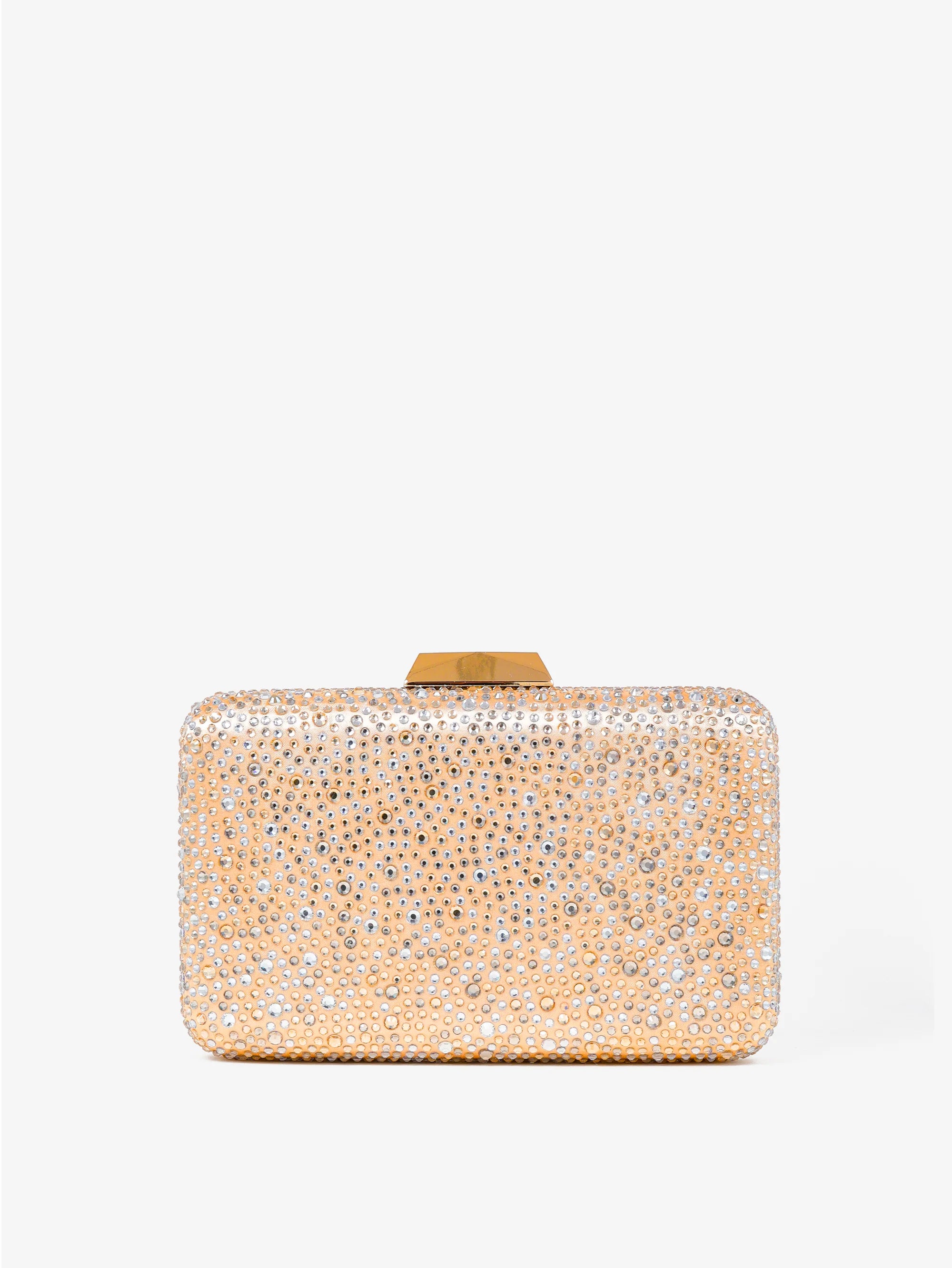 Enna Crystal Satin Clutch