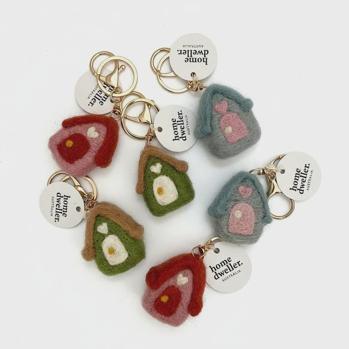 Felt House Keychain
