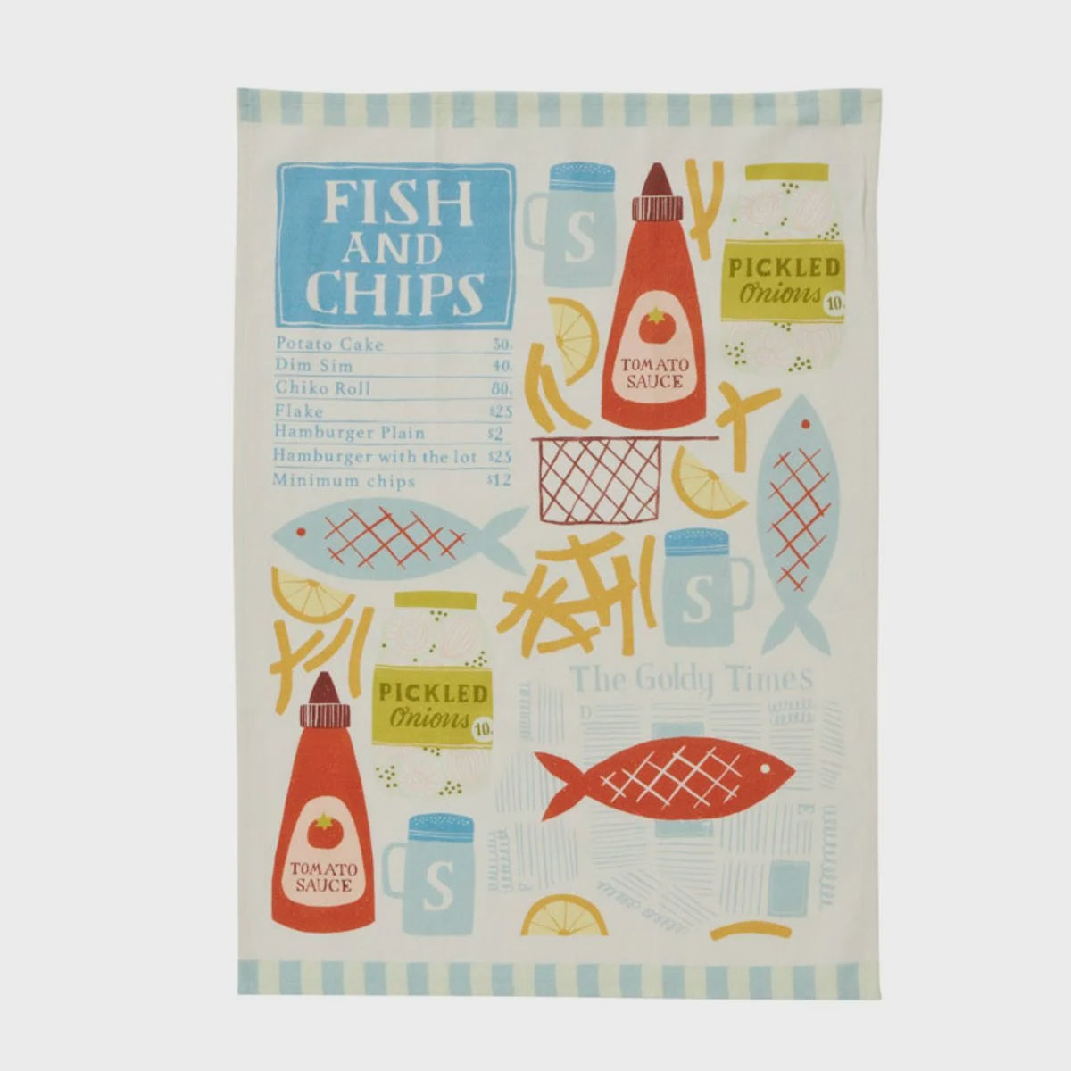 Fish & Chips Cotton Tea Towel