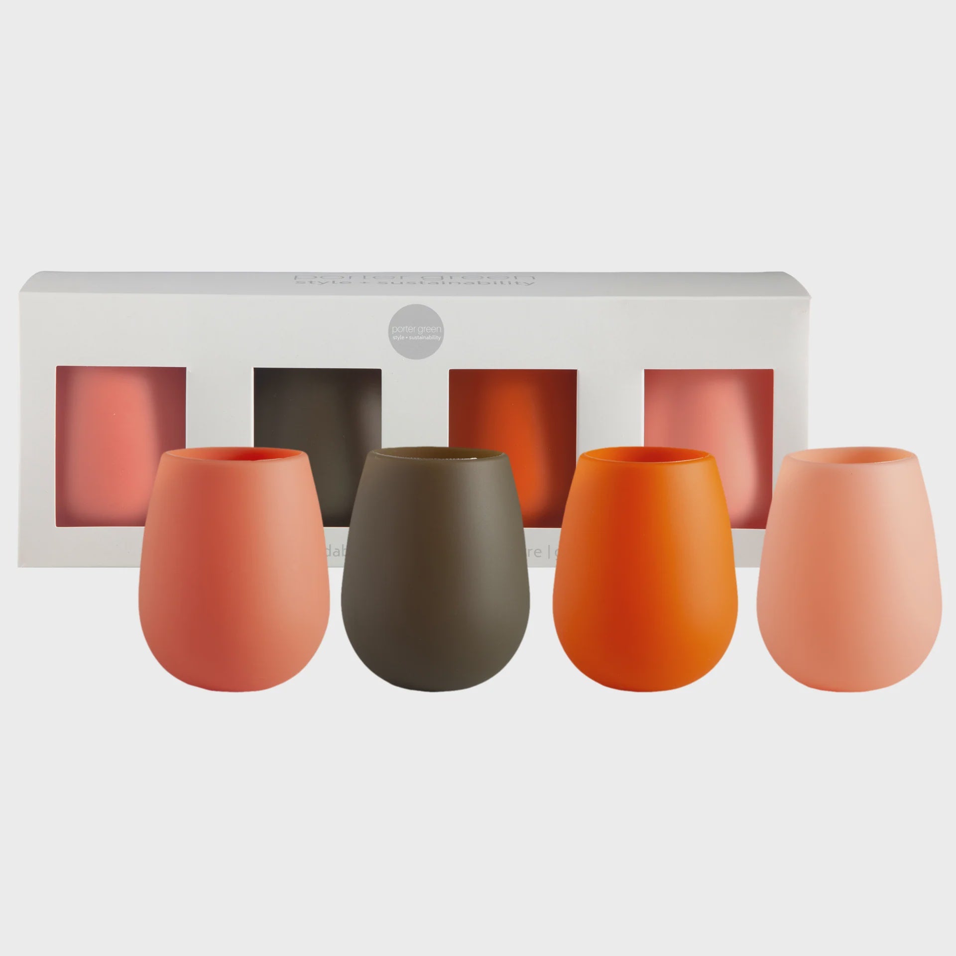 Fegg Silicone Glasses - Terre Set of 4