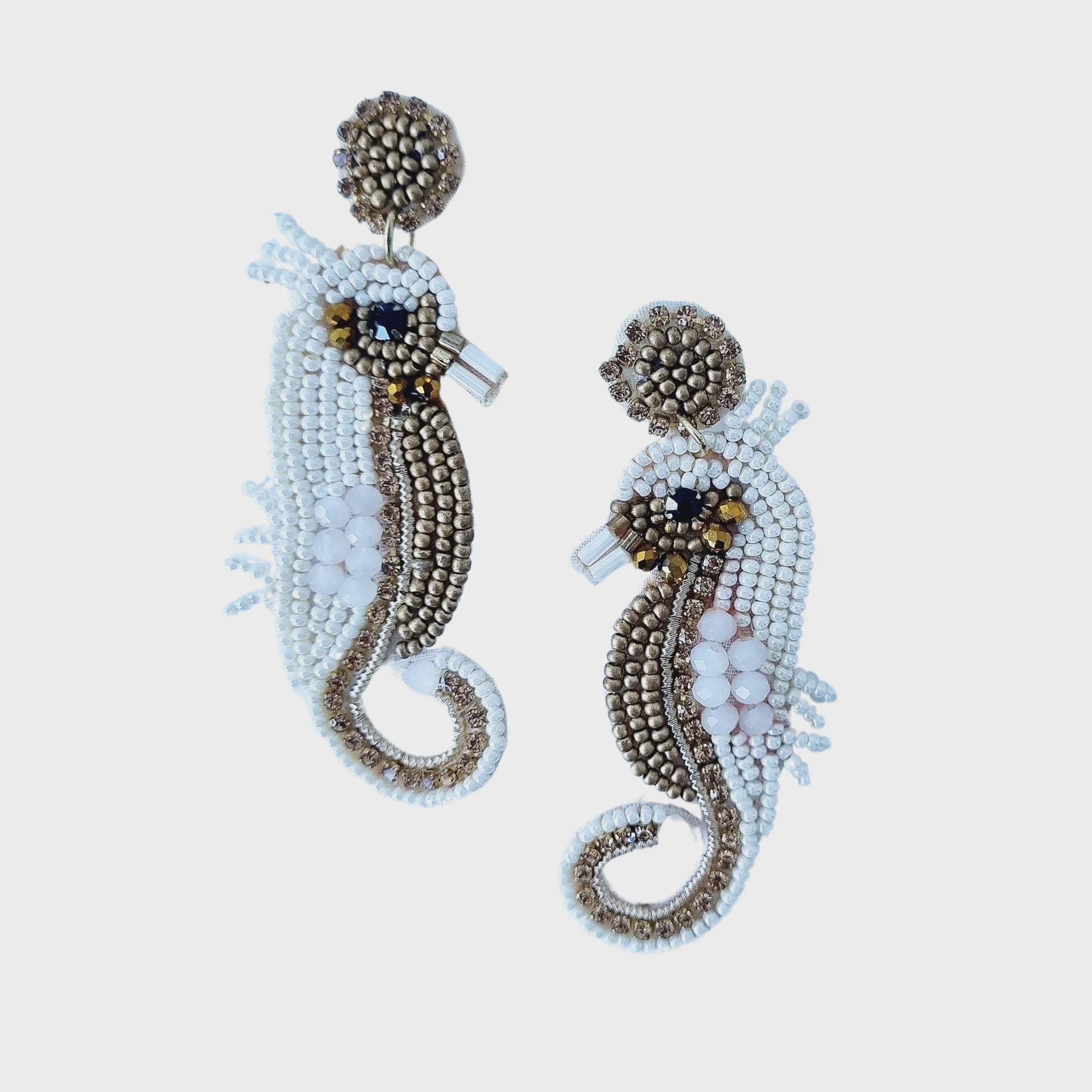 Gold Seahorse Earrings