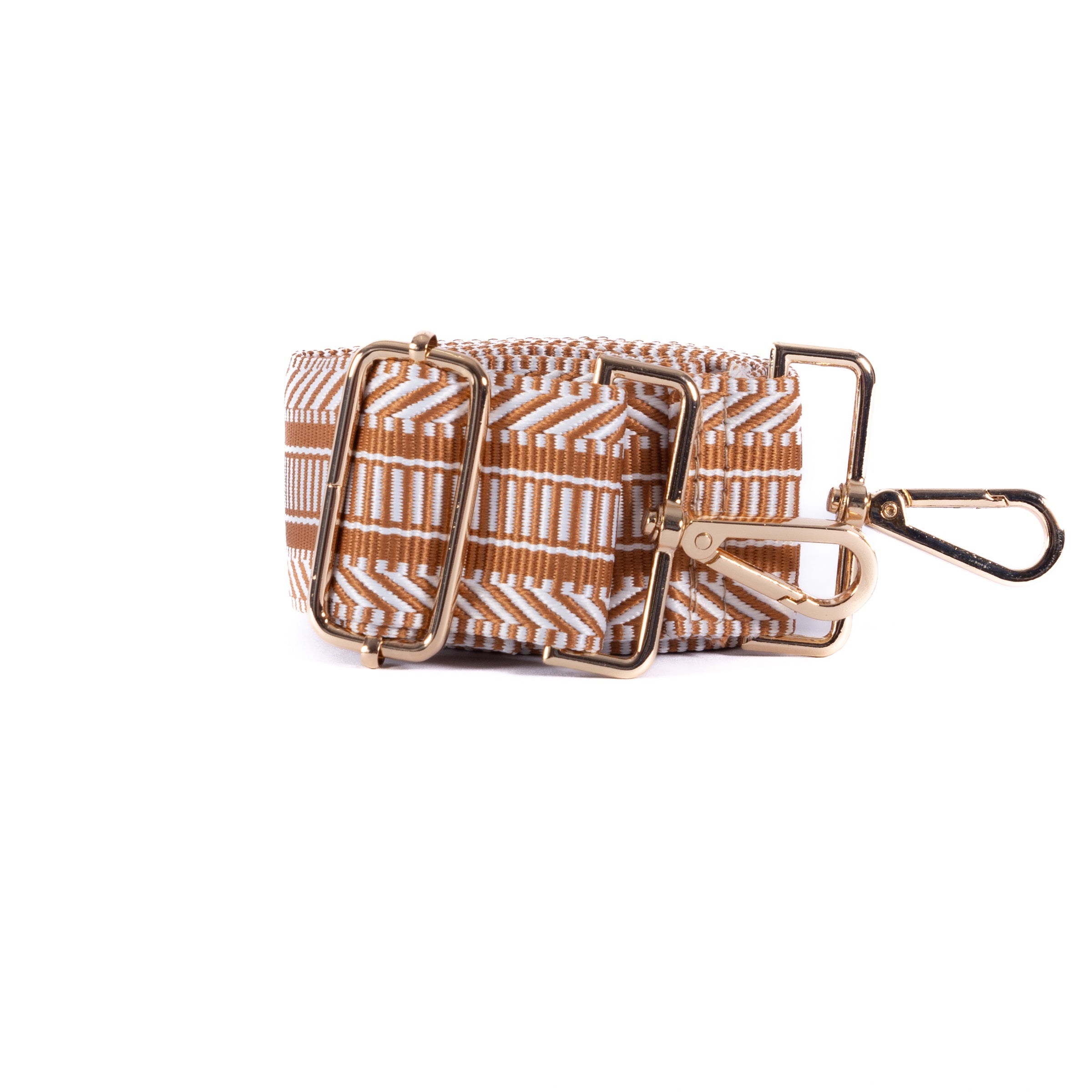 Guitar Strap - Brown & White Pattern