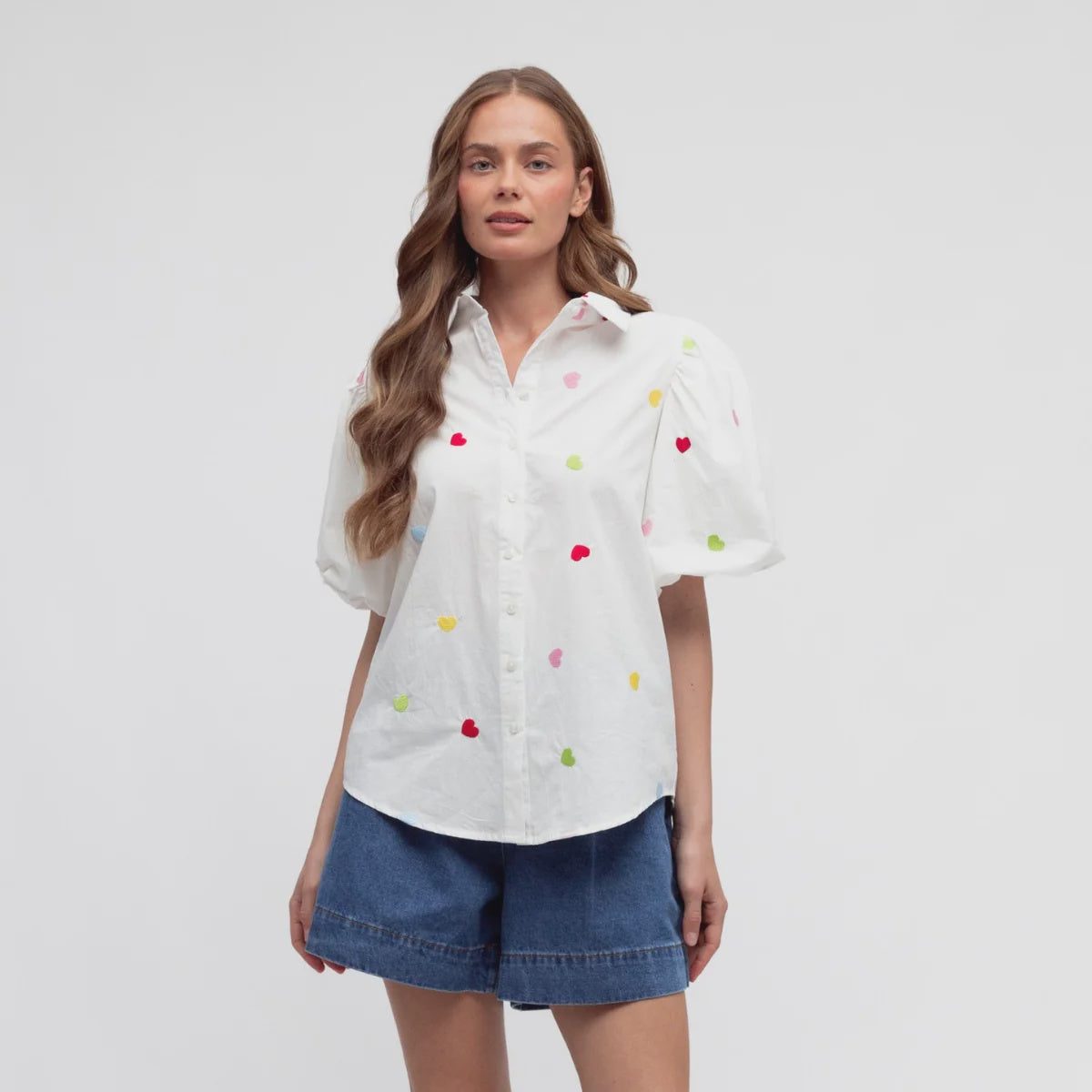 Heart Embroidered Top