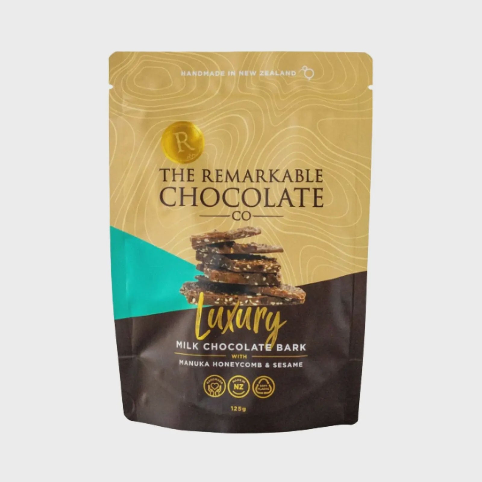 Remarkable Chocolate Bark Manuka Honeycomb Sesame 125g
