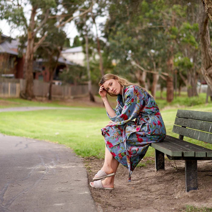 Enchanting Reverie Velvet Kimono Robe