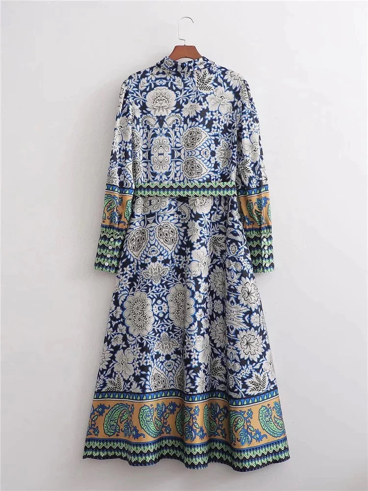 The Sage Printed Shirt Dress