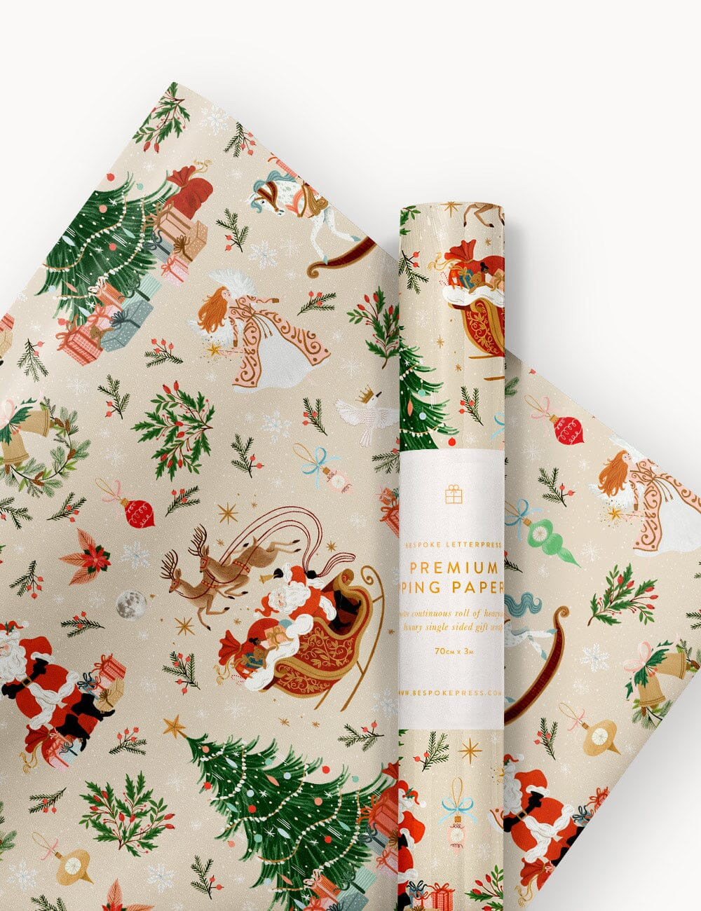 Gift Wrap Roll 3m - Jolly Santa