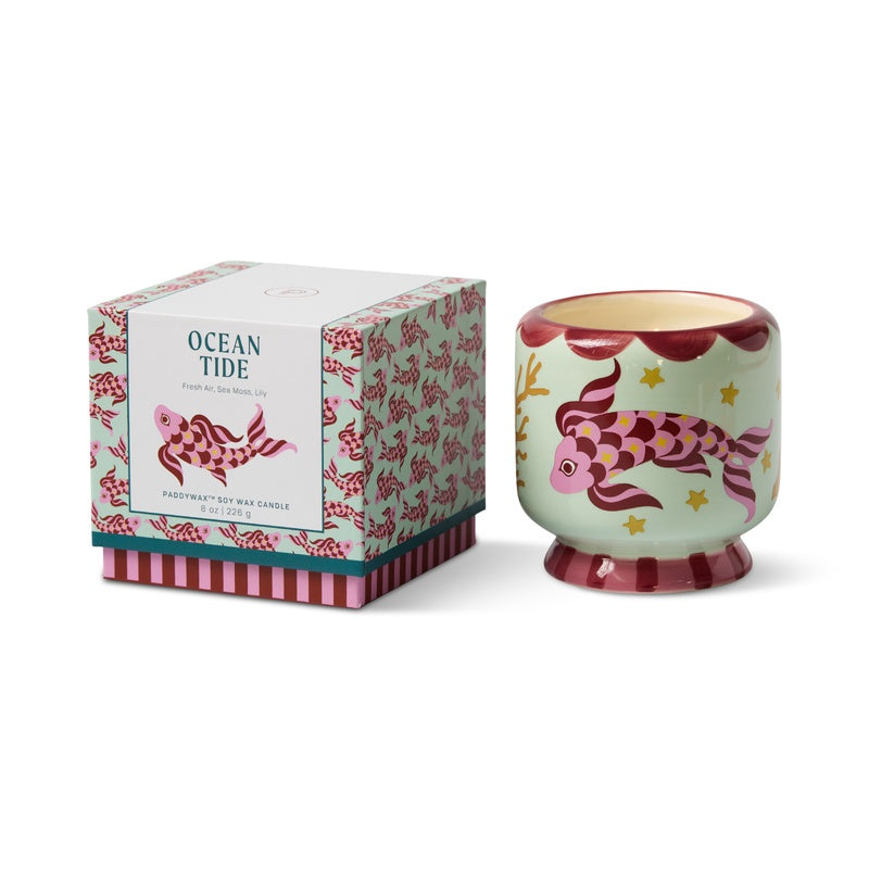 Koi Ceramic Candle - Ocean Tide