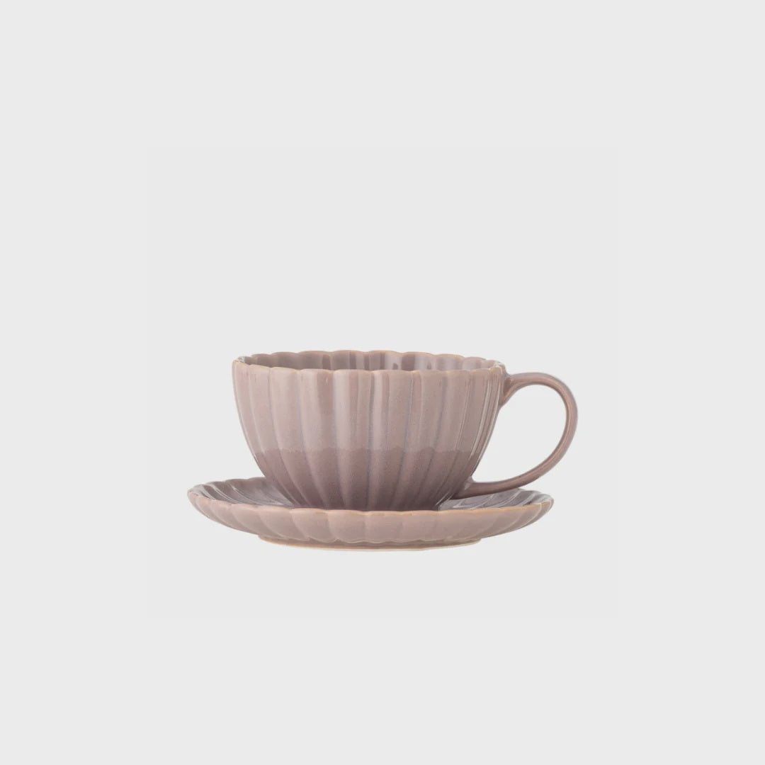 Latina Stoneware Cup & Saucer - Rose
