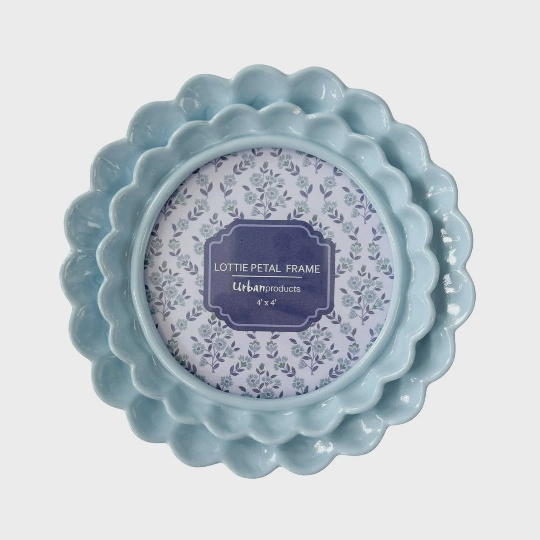 Lotti Petal Frame - Blue 4x4cm