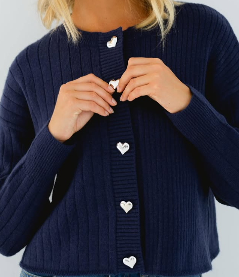 Madison Heart Button Cardigan