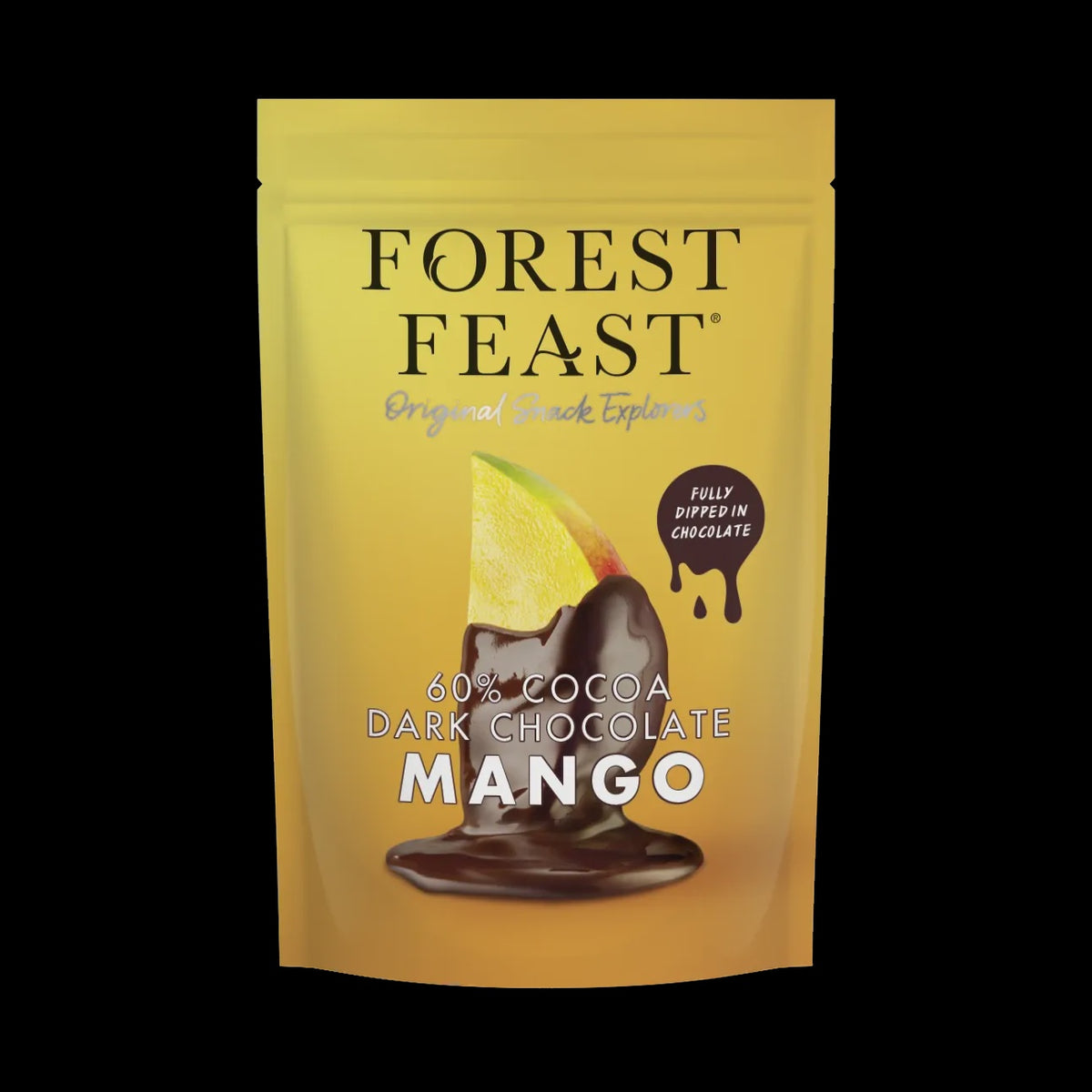Forest Feast Belgian Dark Chocolate Mango Strips 100g