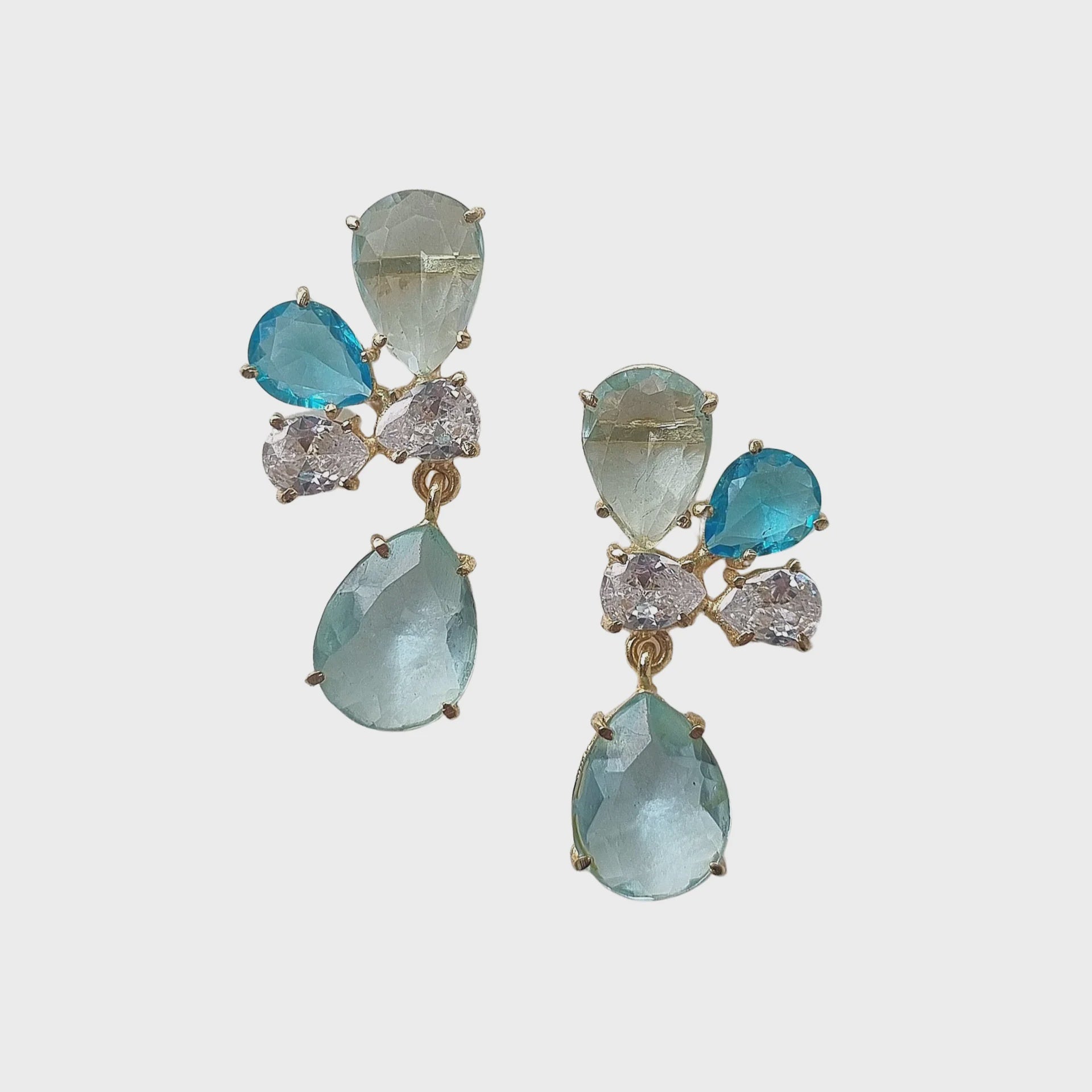 Marilla Blue Gem Earrings