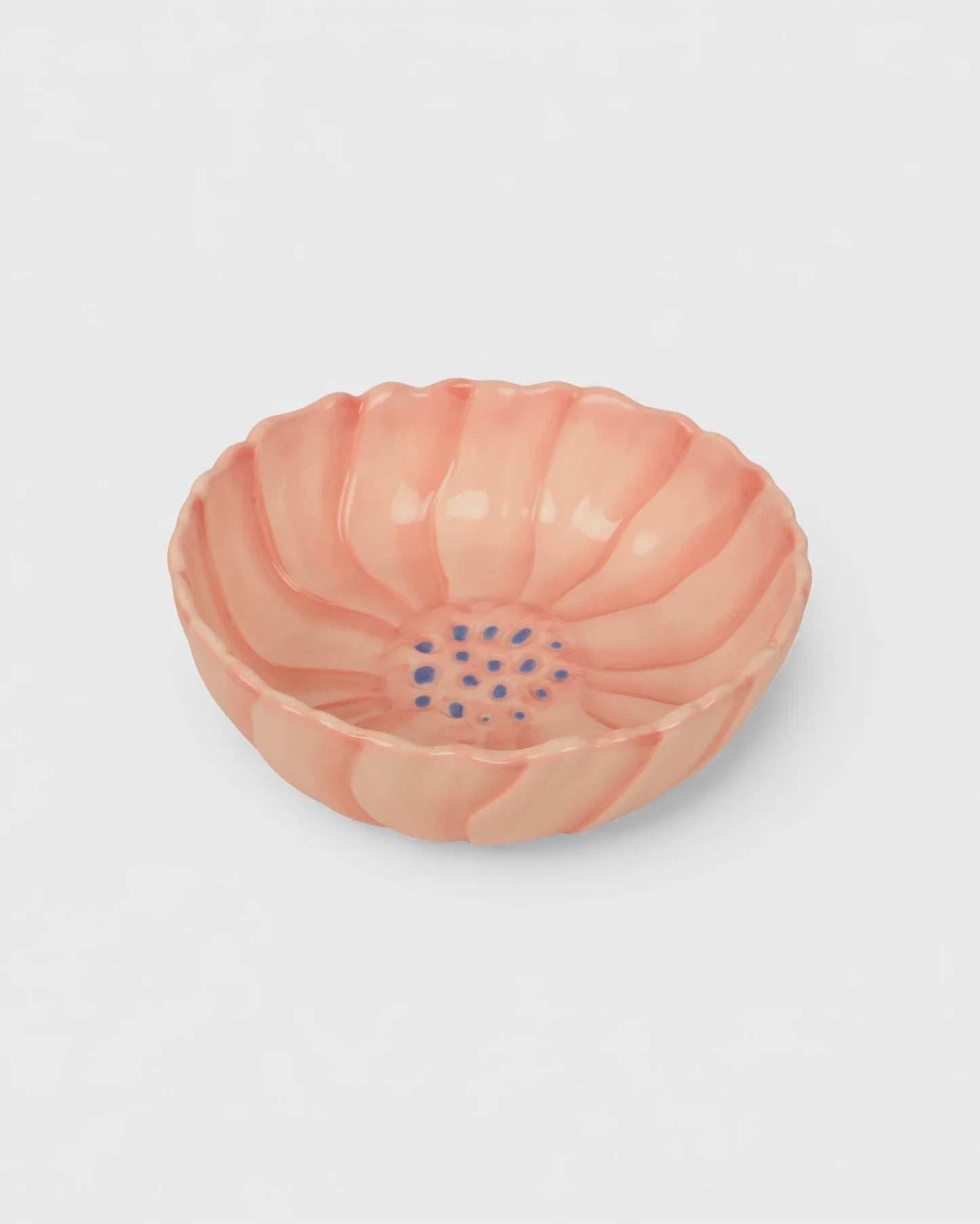 Blush Stoneware Flower Bowl