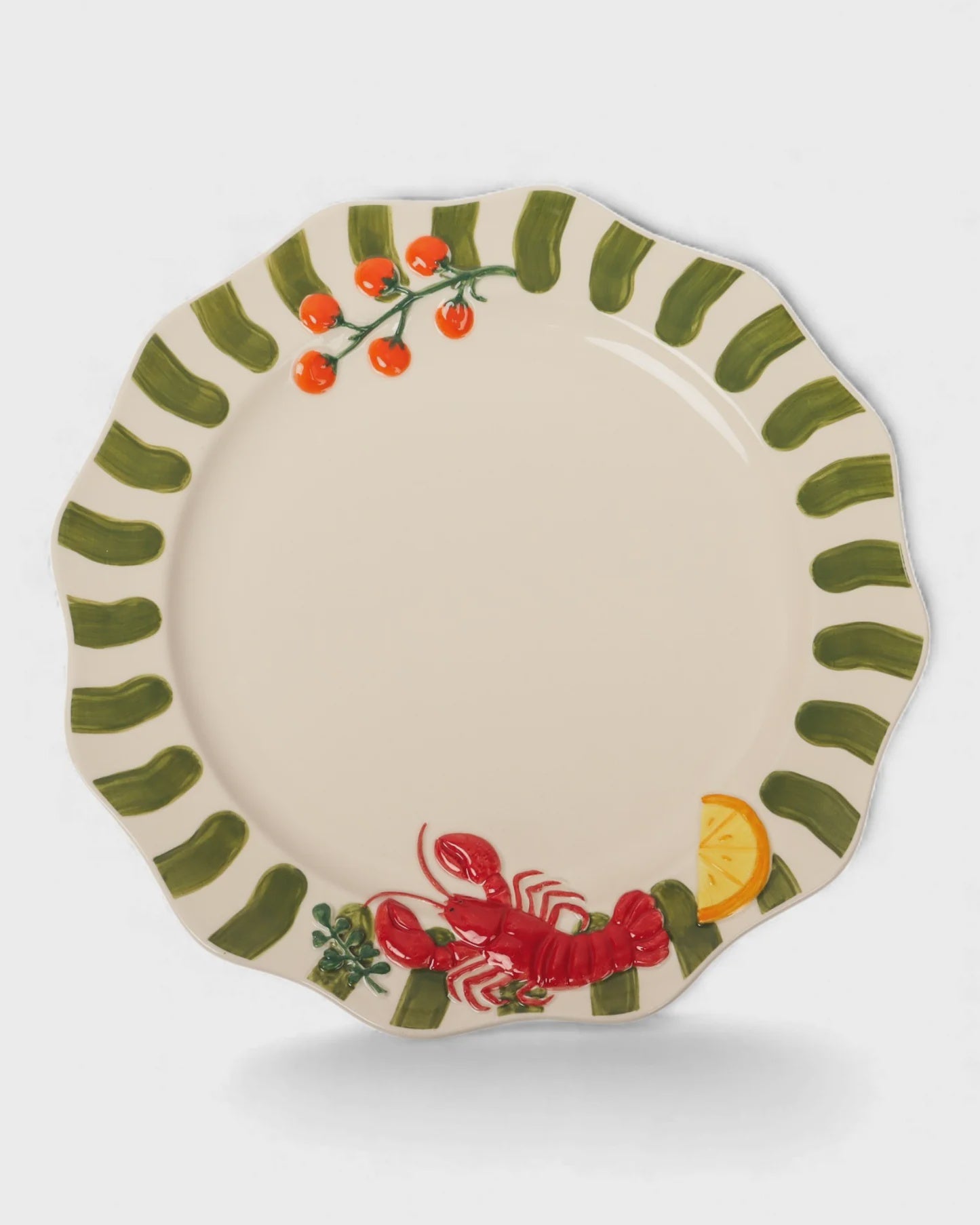 Seaview Stoneware Lobster Dinner Plate