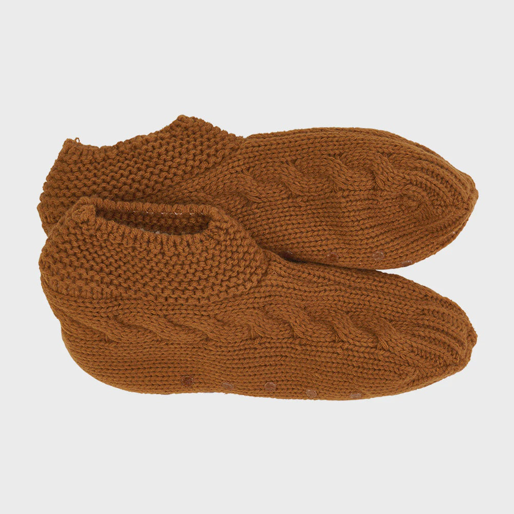 Mens Slouchy Slippers - Tan