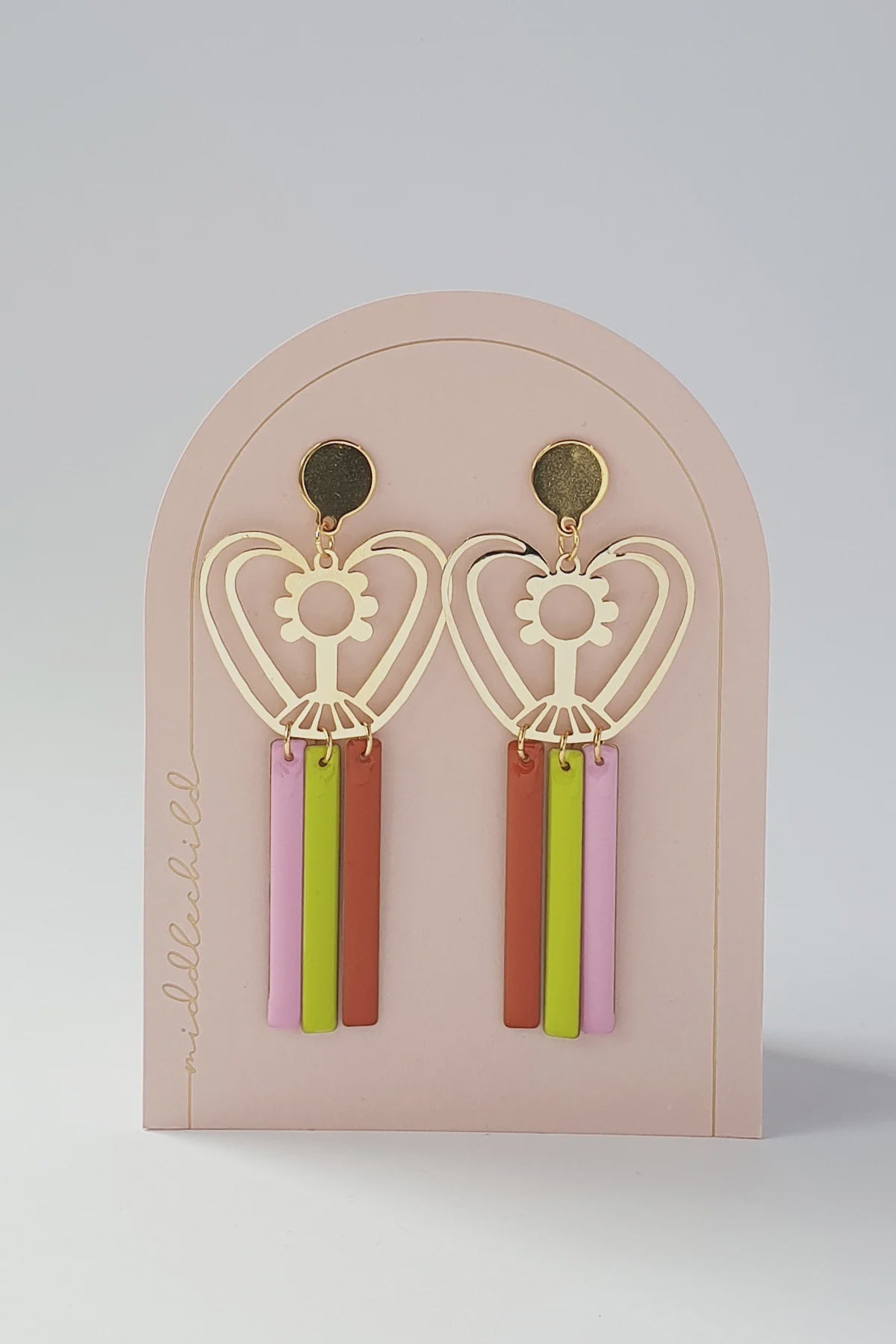 Middle Child Parade Earrings - Neon Green