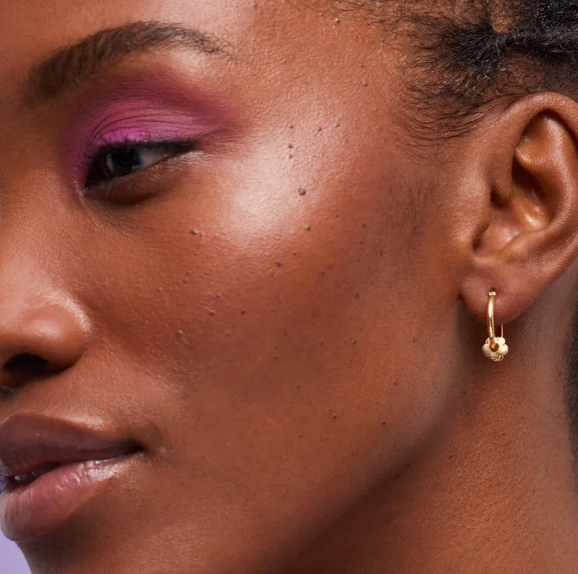 Multi Flower Hoop Earrings