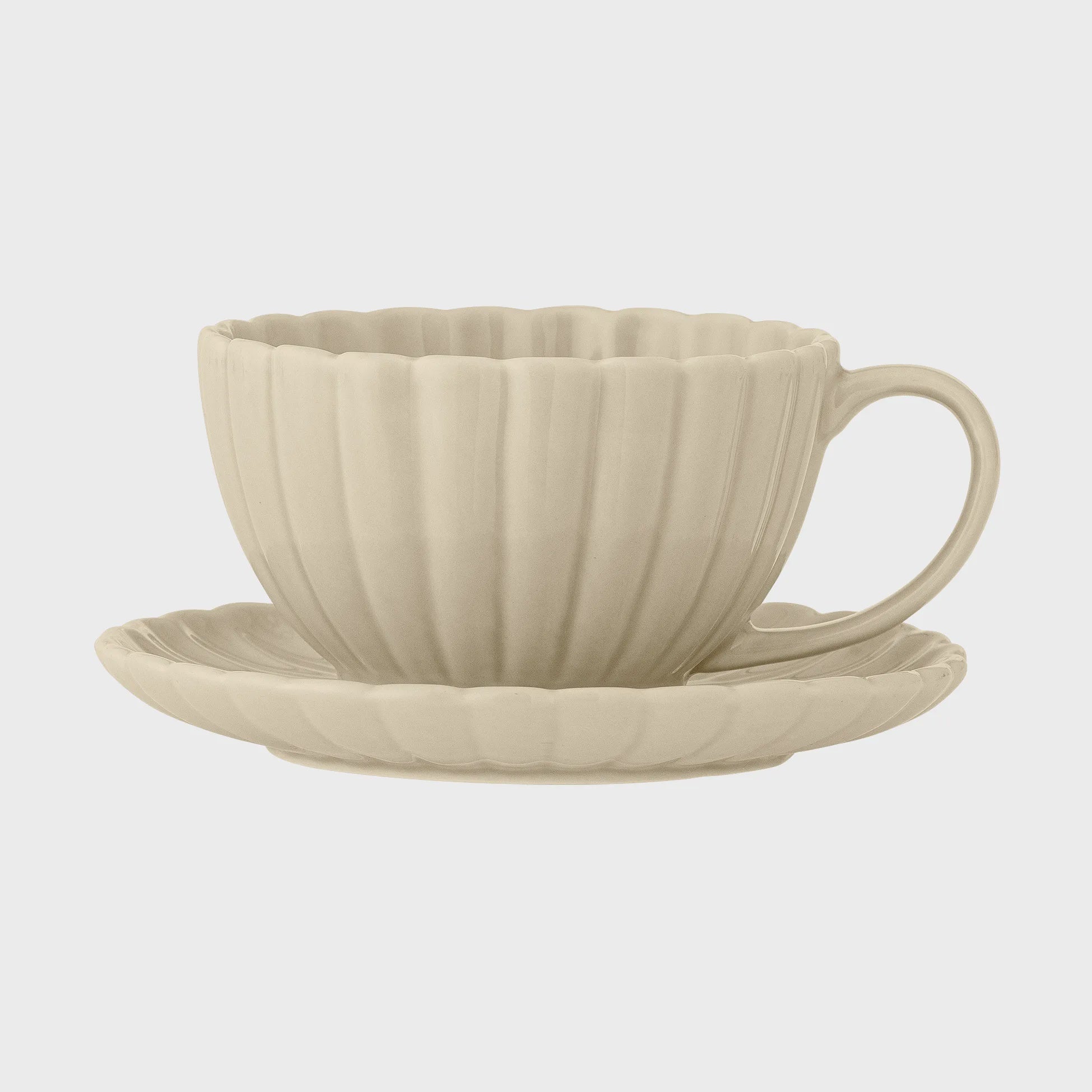 Latina Stoneware Cup & Saucer - Nature