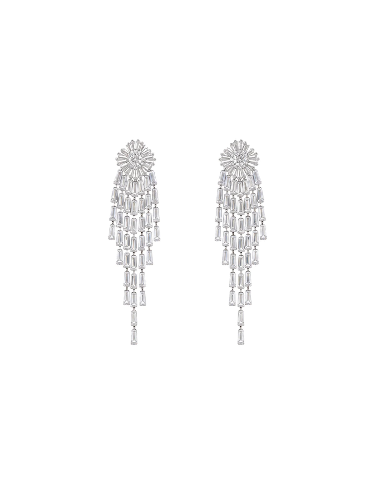 Noir Rhinestone Chandelier Earrings