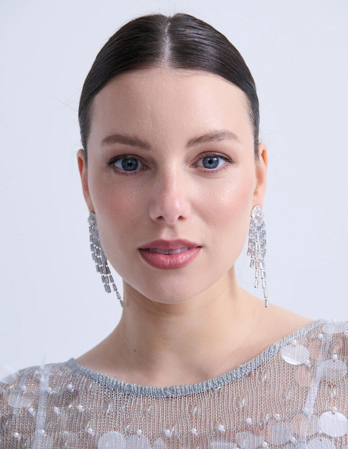 Noir Rhinestone Chandelier Earrings