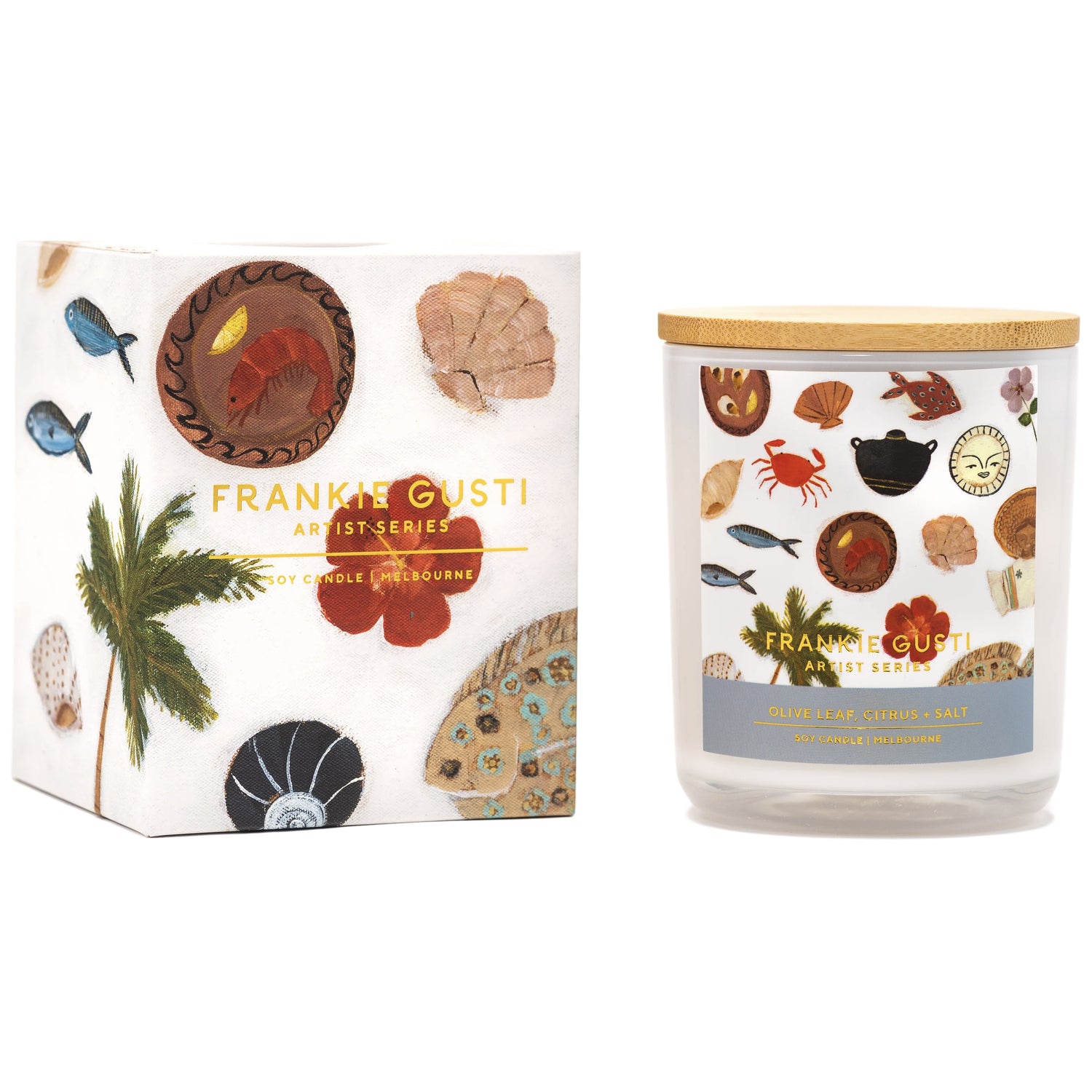 Frankie Gusti Artist Series Candle - Olive Leaf, Citrus & Salt