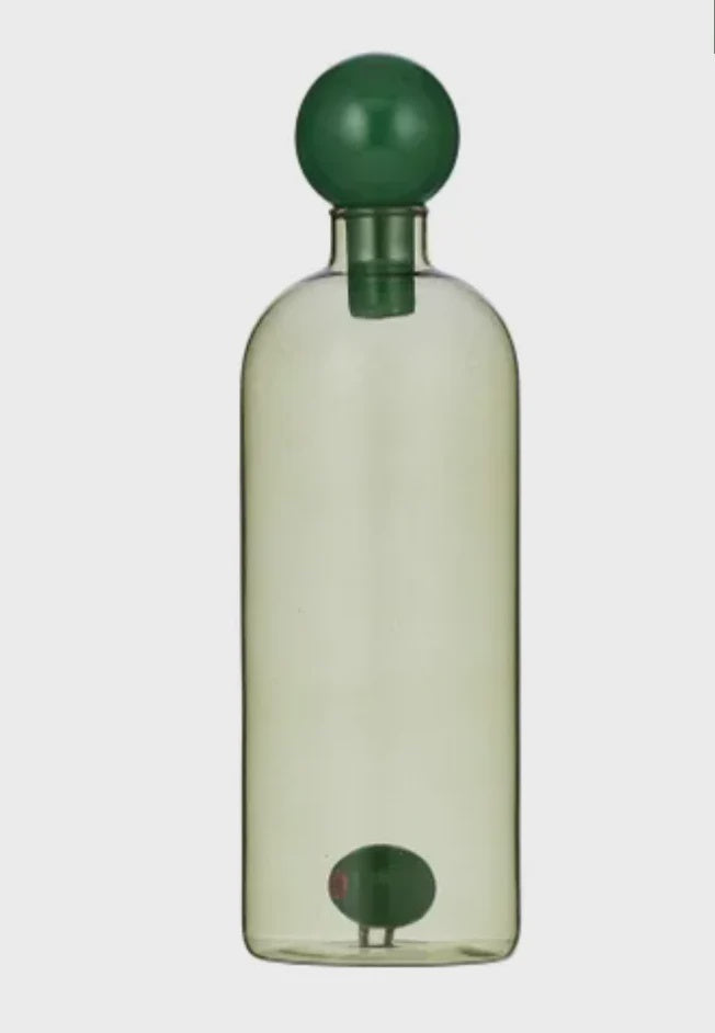 Olive Glass Oil Bottle