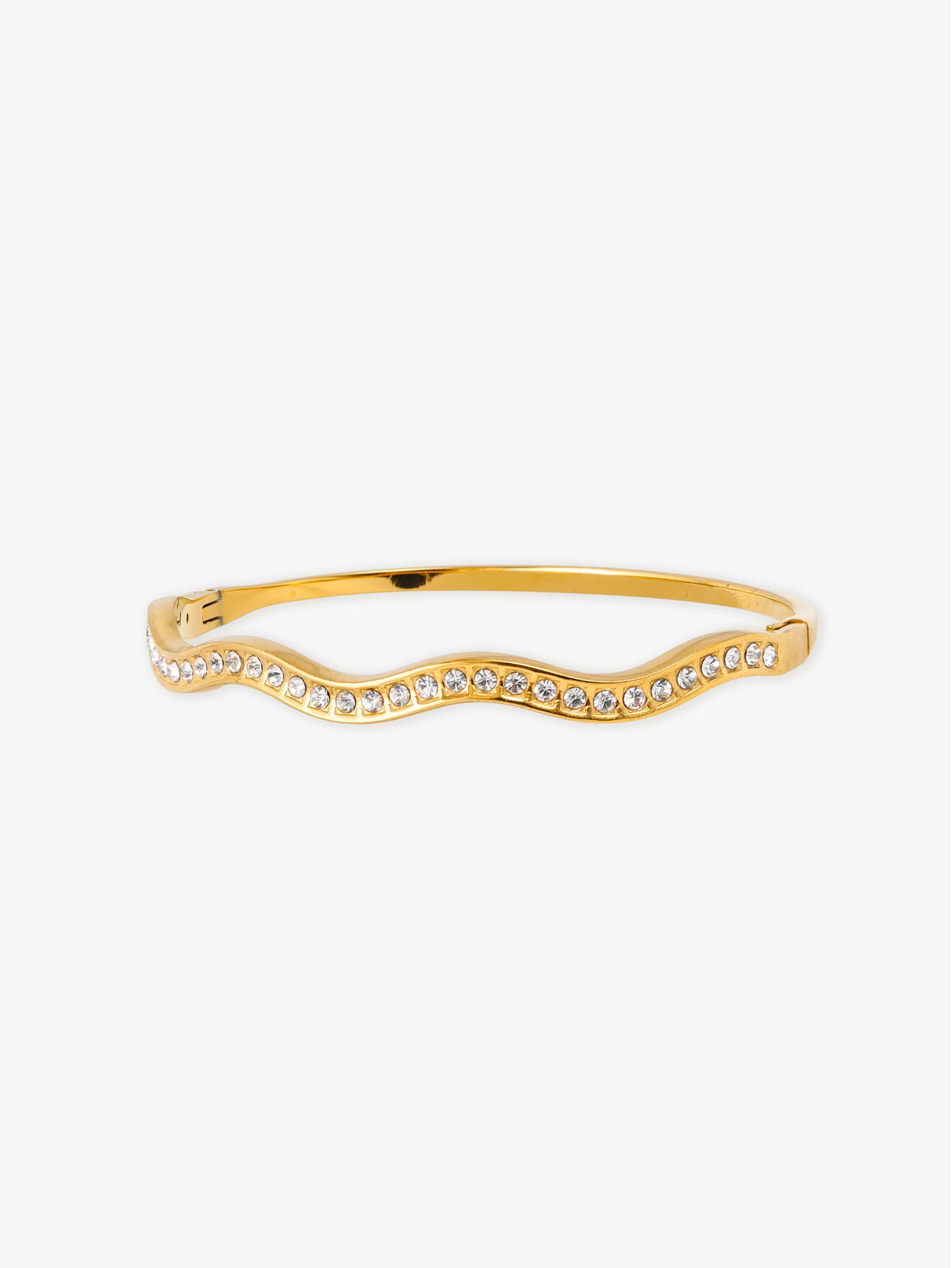 Olsen Wavy Pavé Bangle