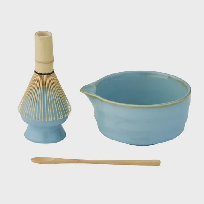 Osaka Ceramic Matcha 4 Piece Set - Sky