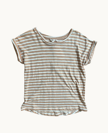 Oscar Stripe Tee - Toffee