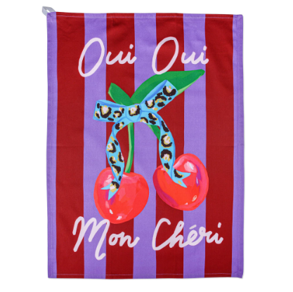 Oui Oui Mon Cherie Tea Towel