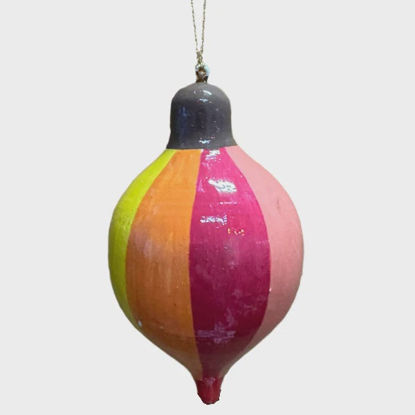 Hand Painted Papier Mache Dropper - Pastel Stripes