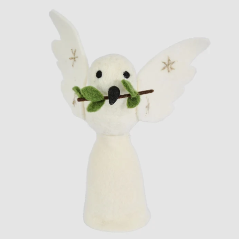 Peace Dove Felt Tree Topper