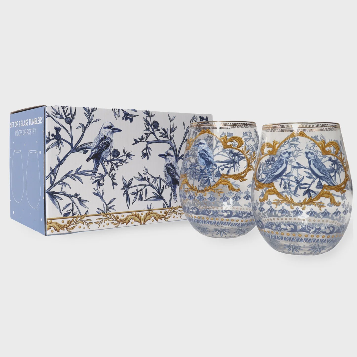 Pieces Of Poetry Glass Tumbler - Set of 2