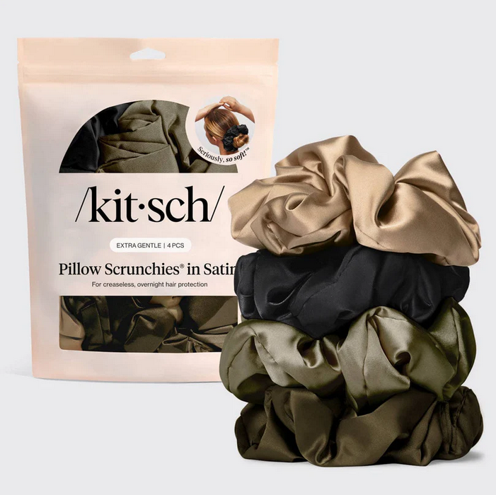 Pillow Scrunchies Set of 4 - Black