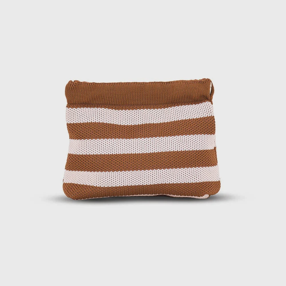 Dumpling Pouch - Pink/Brown