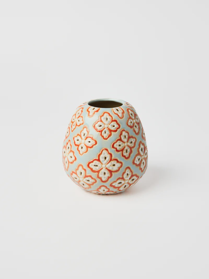 Pollen Vase - Blue Paisley