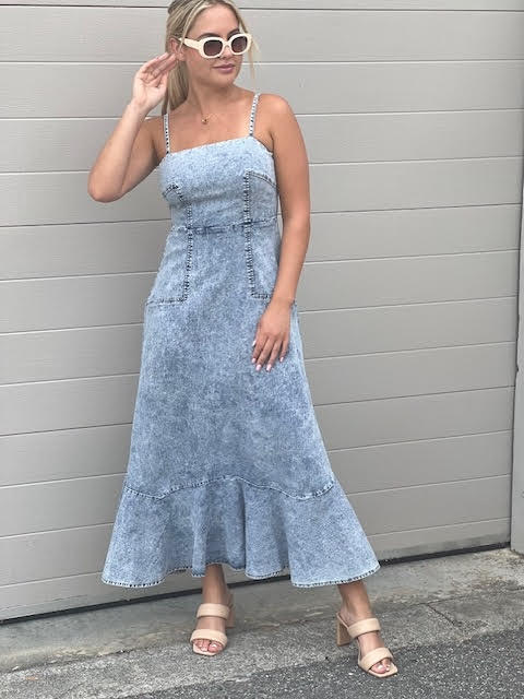 Profile Denim Midi Dress