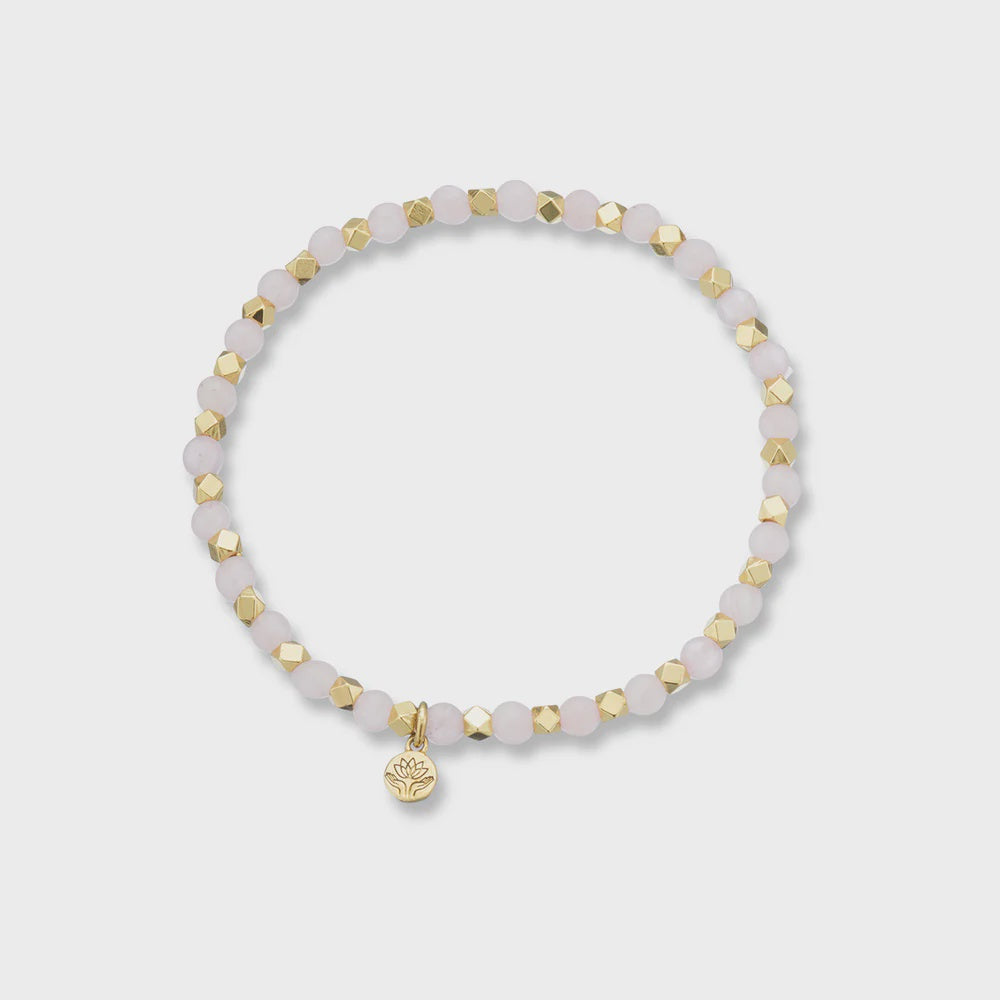 Aura of Gold Bracelet - Rose Quartz