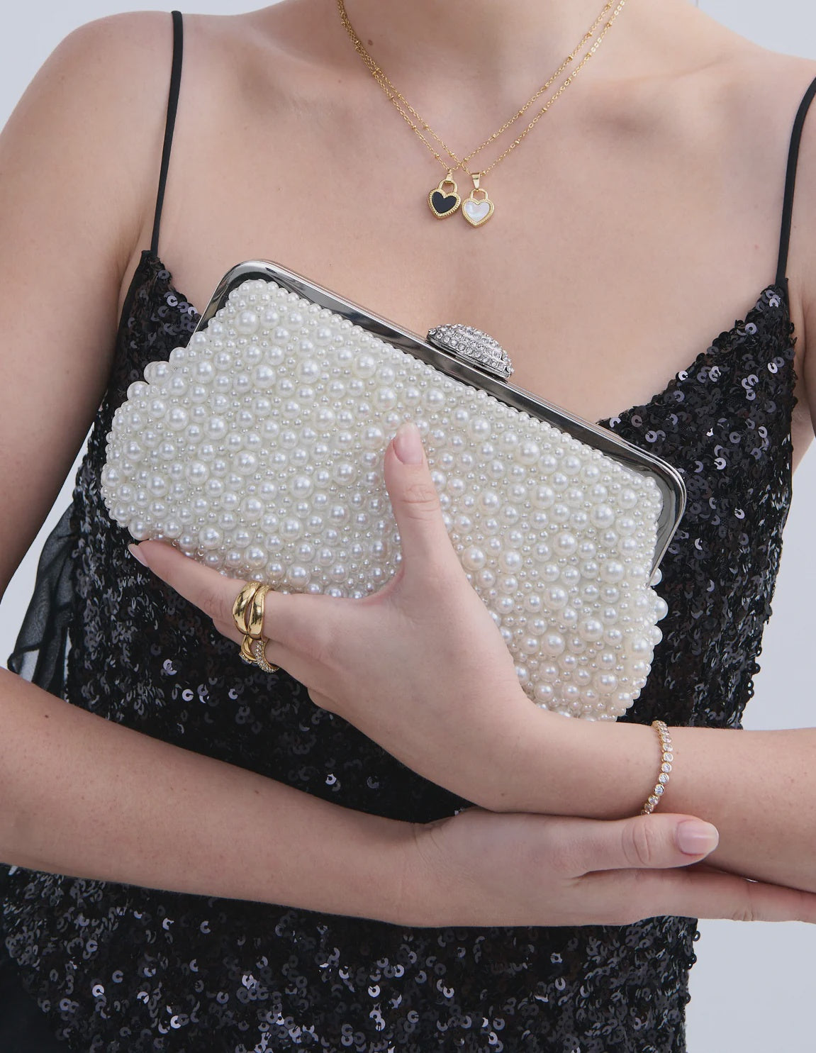 Sasha Pearl Clutch Bag