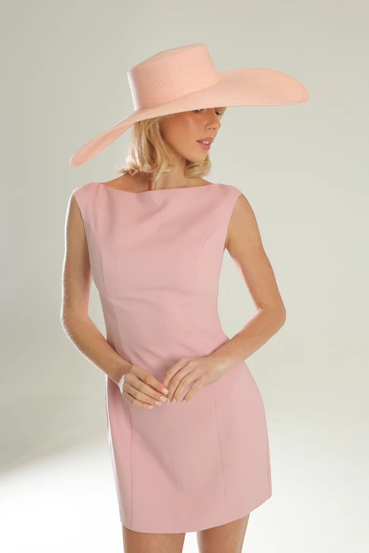 Savannah Boater in Ballet Pink