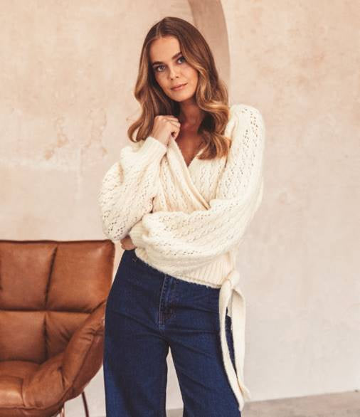 Scarlett Knit Wrap Top – Fossick Co - Main Image