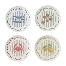 Sicily Bamboo Fibre Plates - Set of 4