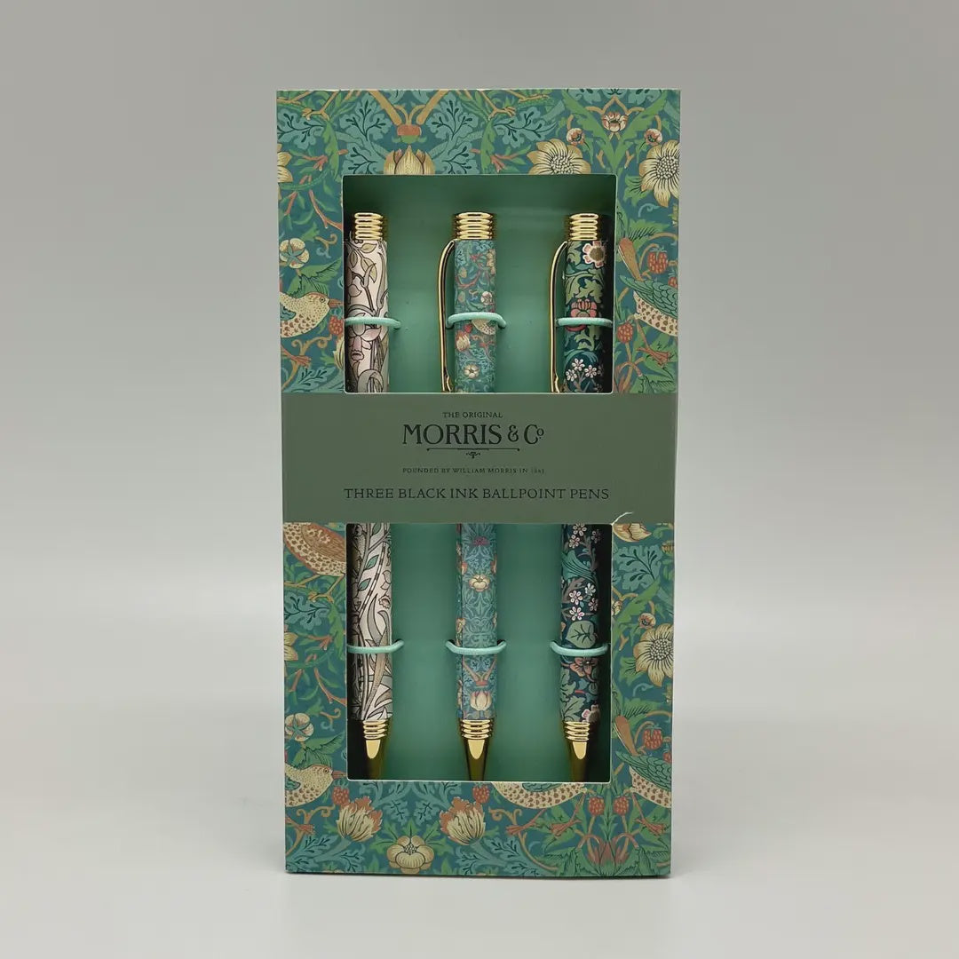 Gift Set 3 Pens - William Morris Strawberry Thief
