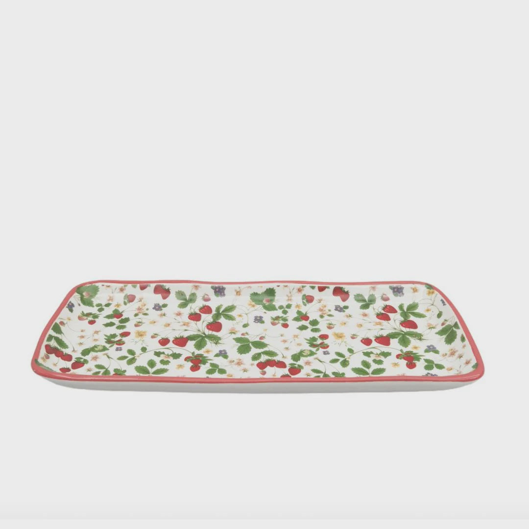 Strawberry Fields Platter 36x15cm