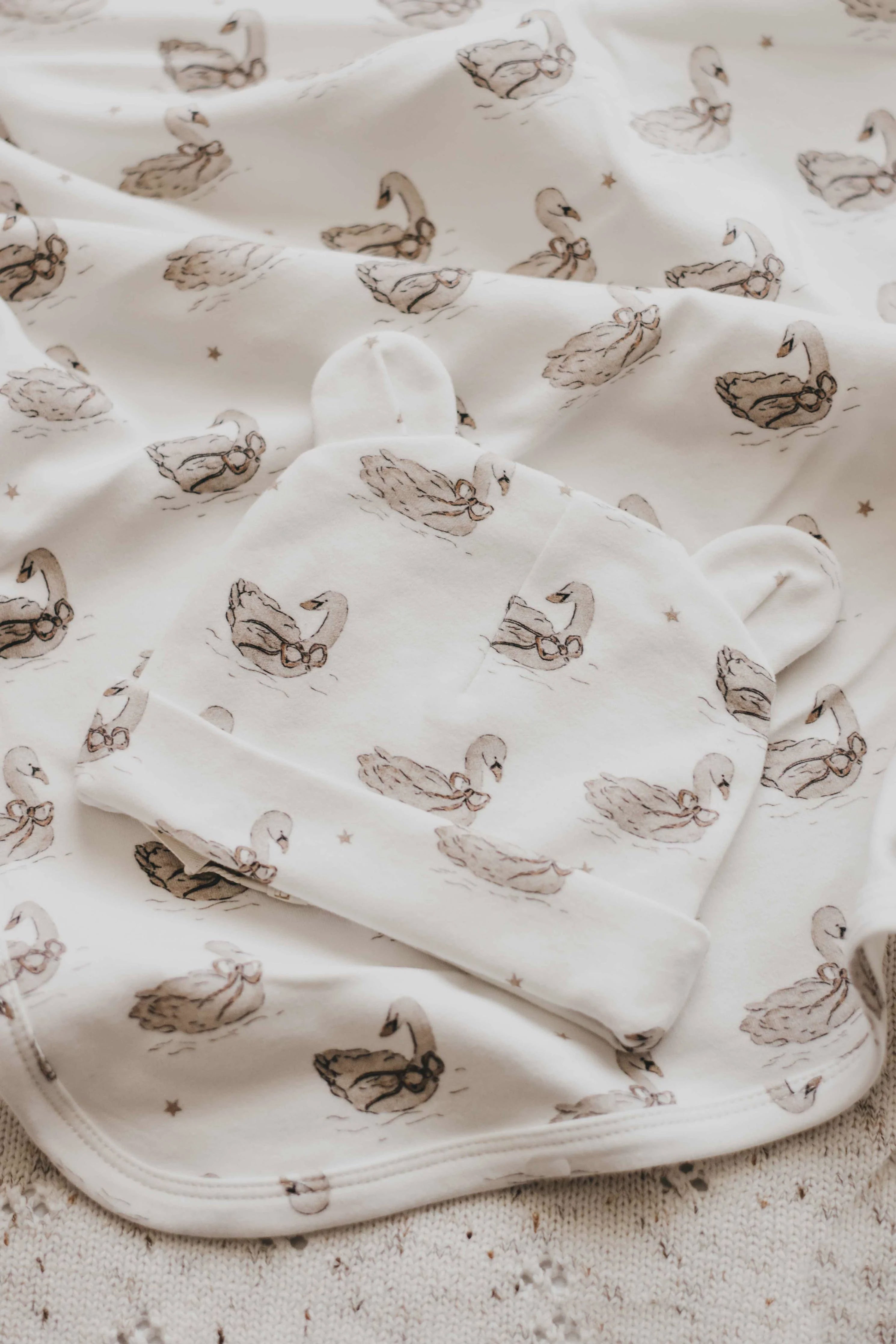 Sienna Swan Jersey Swaddle